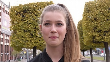 GERMAN SCOUT - BLONDE GIRL (18) OLIVIA SPARKLE PICKUP AND ROUGH FUCK AT MODEL CASTING