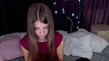 Skinny teen teasing live on webcam