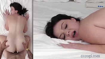 ExCoGi - 18 yo Brunette Bridget Gets Multiple Orgasms On Camera!